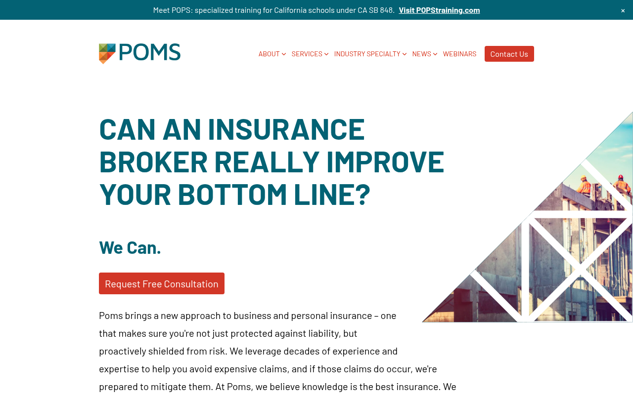 Website preview for Poms & Associates