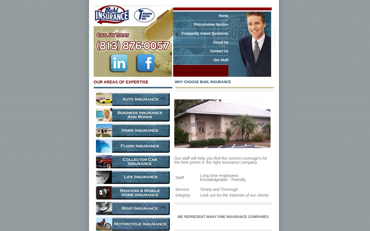 Website preview for Buhl Insurance Agency