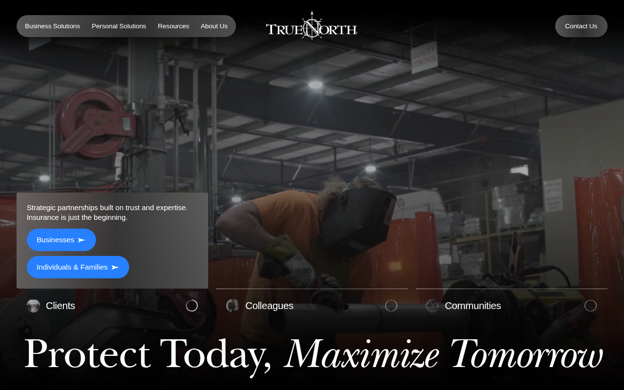 Website preview for TrueNorth Companies