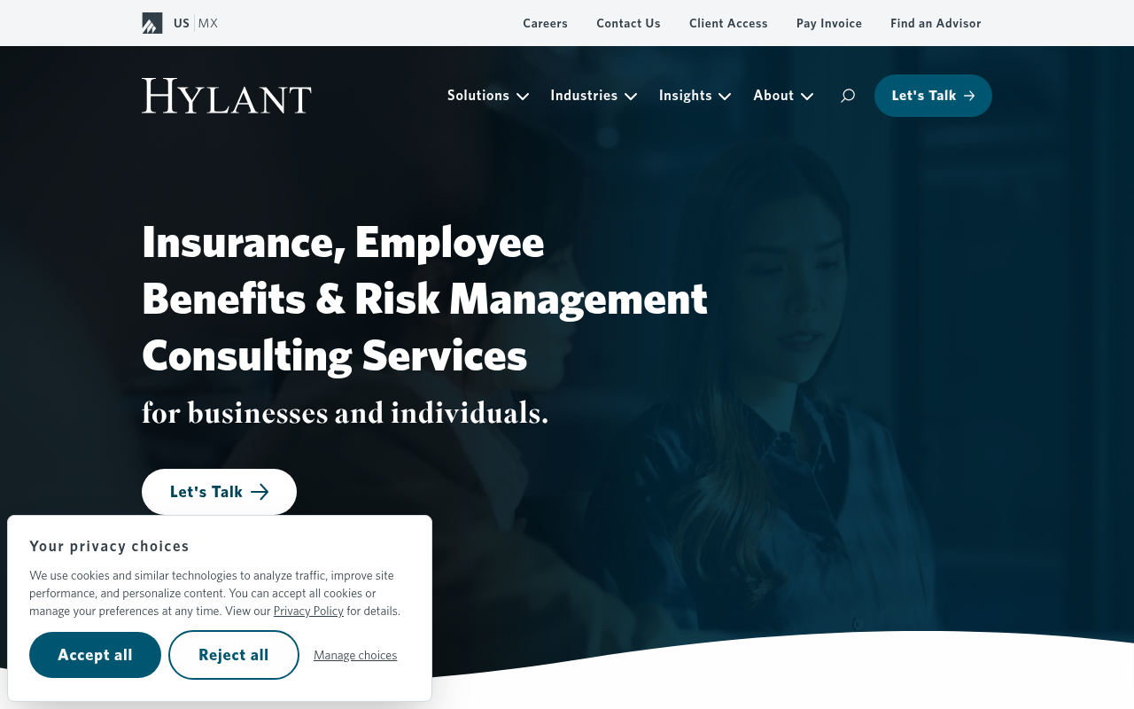 Website preview for Hylant Group Inc.