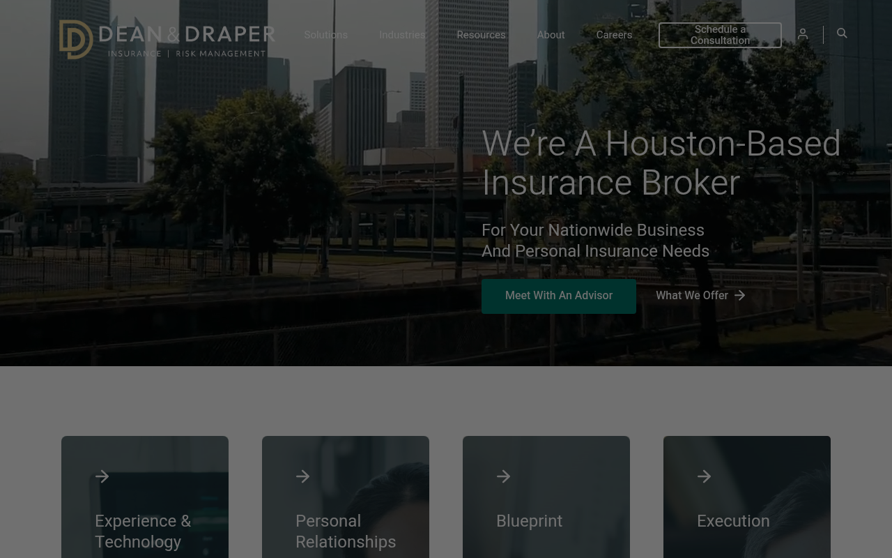 Website preview for Dean & Draper Insurance Agency